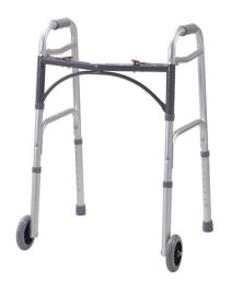 Walker Folding 2-Button Youth W/5" Wheels Deluxe (Drive)