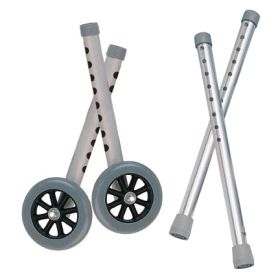 Walker Wheel Combination Kit for Drive Walkers - Tall Extension Legs with Wheels