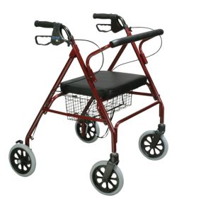 Bariatric Rollator Oversize With Loop Bk Blue Folding - 500 LB Wt Capacity - Steel/10215BL-1