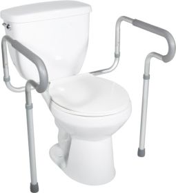 Toilet Safety Frame - 300 LB Wt. Capacity (Assembly Required) - Arms: Height & Width Adjustable