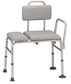 Transfer Bench Padded KD  Gray - 400 LB Wt Capacity