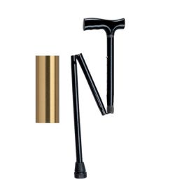 Folding Adjustable 32" - 37" Pistol Grip Cane, with carry case - Bronze - 300 LB Wt Capacity