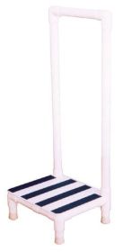 Step Stool  MRI  Single Step PVC w/Handrail - 200 LB WT Capacity
