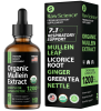 Raw Science Organic Mullein Drops for Lungs Respiratory Support & Mucus Relief Lung Detox for Smokers