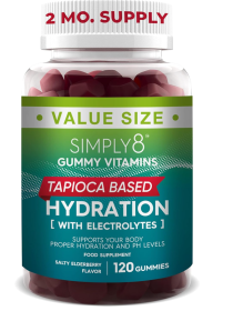 Simply8 Electrolytes Hydration Gummies 2 Mo.Supply Support Rehydration with Sodium Calcium Potassium Zinc and Chloride for Workout Hiking Cycling