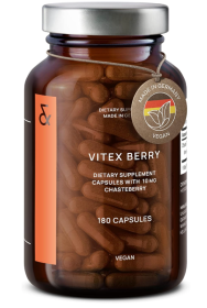CLAV Vitex Berry Premium Chasteberry 4:1 Extract Vitex Agnus Castus Menopause & PMS Support Hormone Balance for Women 180 Capsules