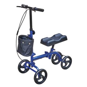 Keep Me Moving Steerable Folding Knee Scooter - BlueJay - Weight limit 300 LBS