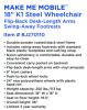 ROLL WITH ME - 18”, K1 Wheelchair, Flip-Back Desk Arms, Swing Away Footrests, 250LB Wt Capacity