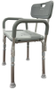 Bathroom Perfect Shower Chair with Back & Padded Arms Case/2 - 300 LB Capacity