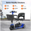 INNUOVO 3-Wheel Mobility Scooter, Foldable, Heavy Duty for Travel, Long Range Power Extended Battery, 265 Lb Wt. Capacity