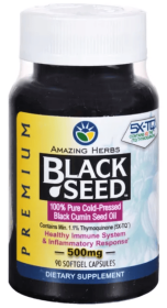 Amazing Herbs - Black Seed Black Cumin Seed Oil - 90 Softgels