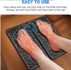 EMS Foot Massager - Pad Reflexology, Foot Acupoint Massage, Muscle Stimulation, Improve Blood Circulation, Pain Relief, USB Rechargeable