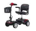 METRO - Four wheel Compact Travel Mobility Scooter with 300W Motor for Adult - 300 LB WT Capacity, RED