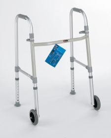 Walker - Dual Paddle - Folding w/ 5" Wheels & Glides