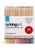 KINGART Soft Core Colored Pencils Set of 36 Unique Vibrant Colors