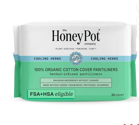 The Honey Pot Company, Herbal Pantiliners, Organic Cotton Cover, 30 Ct.