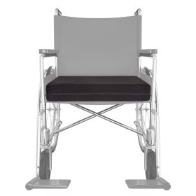Seat Cushion-3' Memory Foam and Gel Layers-Removable Cover and Waterproof Lining-Comfortable Support in Wheelchair;  Desk;  Office Chair by Bluestone