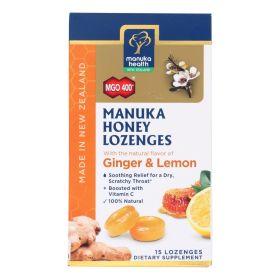Manuka Health - Lozengess Honey MGO 400+ Lemon & Ginger - 1 Each - 15 Ct