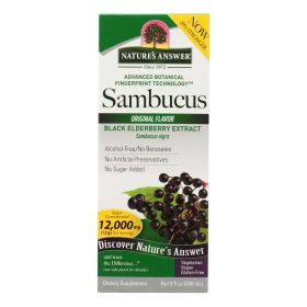 Sambucus Nigra Black Elderberry Extract by Nature's Answer - 8 Fl Oz