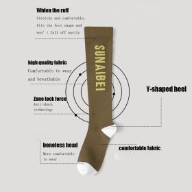 Womens Running Compression Socks Sports Cycling Fitness Yoga Flight Compression Socks Crew Athletic Hiking Wicking Anti Blister Cushioned Anti-odor An
