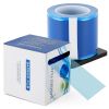 Universal Barrier Film 4" x 6". Roll of 1200 Disposable Adhesive Blue Tape in Dispenser Box. Protective Plastic 2 mil Sheets for Dental, Tattoo