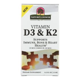 Nature's Answer - Vitamin D3 & K2 Drops - 1 Each- .5 Fl oz