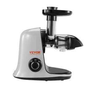 VEVOR Slow Masticating Juicer, Cold Press Juicer Machine with Reverse Function, Quiet Motor Slow Juicer, Juice Extractor Maker Easy to Clean with Brus