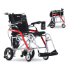 White folding electric wheelchair.  Mobile mobility scooter 24V / 650W 30km / h folding travel portable portable mobility scooter