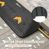 Rubber Threshold Ramp, 4" Rise Wheelchair Ramp Doorway, Recycled Rubber Power Curb Ramp Rated 33000 Lbs Load Capacity