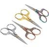 4pcs Plum Blossom Embroidery Scissors Set â€“ Stainless Steel Vintage Craft Scissors for Sewing, Office & Home Use