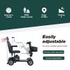 MAX PLUS EMERALD Wheels Outdoor Compact Mobility Scooter with 2pcs*20AH Lead acid Battery, 16 Miles, Cup Holders & USB charger Port