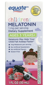 Equate Children's Melatonin Liquid, Sleep Aid Supplement,1 fl oz