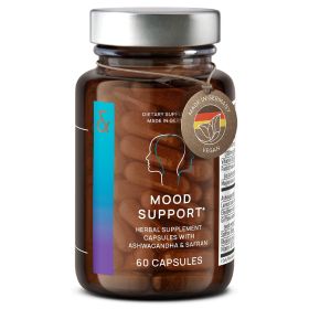 Ashwagandha Saffron Extract 5 HTP Griffonia Siberian Ginseng Rhodiola Rosea by CLAV - Mood Support Supplement 60 Capsules