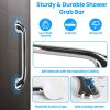 2Pcs Shower Grab Bars with Powerful Suction Cups 21.7in Long Waterproof Rustproof Bathroom Stool Bathtub Handicap
