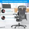 Lumbar Support Pillow For Office Chair Car Seat Home Dining Chair Soft Memory Foam Back Support Cushion With Vibration Washable Cover Elastic Str