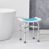 VEVOR Shower Chair for Inside Shower, Adjustable Height Shower Stool with Crossbar Support, Shower Seat for Shower Tub