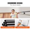 VEVOR Pipe Stair Handrail, 13FT Staircase Handrail, 440LBS Load Capacity Carbon Steel Pipe Handrail, Industrial Pipe Handrail with Wall Mount Sup