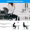 Lumbar Support Pillow For Office Chair Car Seat Home Dining Chair Soft Memory Foam Back Support Cushion With Vibration Washable Cover Elastic Str