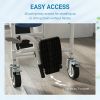 Black Shower Commode Wheelchair, Seniors Bedside Commode Chai