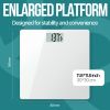 Digital Bathroom Scale for Body Weight EziGo Large Platform 12 inch 30cm, High Capacity 440lb 200kg, Accurate Scale for Adults, Elderly, Seniors, Pets