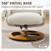 010-Ergonomic Recliner Chair with Ottoman, Modern Chenille Fabric Massage Swivel Lounge Chair with Footrest, Adjustable Backrest for Home or Offi