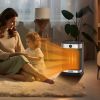 VEVOR Electric Space Heater with Thermostat Remote Control, 2-Level Adjustable Quiet Ceramic Heater Fan