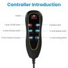 Full Body Electric Massage Mat Heating Vibration Massage Pad Cushion Back Massage Mattress Chair Pad with Neck Foot Massage Head Pillow and Cloth Lumb
