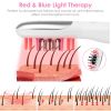 Electric Scalp Massage Comb Microcurrent Hair Brush Handheld Head Scratcher Massager Hair Oil Applicator with Vibration Micro-Current Mode Red &