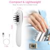 Electric Scalp Massage Comb Microcurrent Hair Brush Handheld Head Scratcher Massager Hair Oil Applicator with Vibration Micro-Current Mode Red &