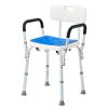400lbs Shower Chair Bath Stool Seat Height Adjustable for Bathtub Shower