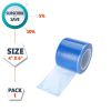 Universal Barrier Film 4" x 6". Roll of 1200 Disposable Adhesive Blue Tape in Dispenser Box. Protective Plastic 2 mil Sheets for Dental, Tattoo