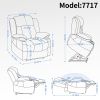 Dual Motor Infinite Position Up to 350 LBS Leatheraire Power Lift Recliner Chair