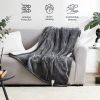 Heated Blanket Electric Blanket Throw with 5 Heating Levels & 4 Hours Auto Off;  Electric Blanket Super Cozy Machine Washable;  Sherpa Electric T