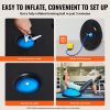 VEVOR Half Exercise Ball Trainer, 23 inch Balance Ball Trainer, 660 lbs Capacity Stability Ball, Yoga Ball with Resistance Bands and Pump